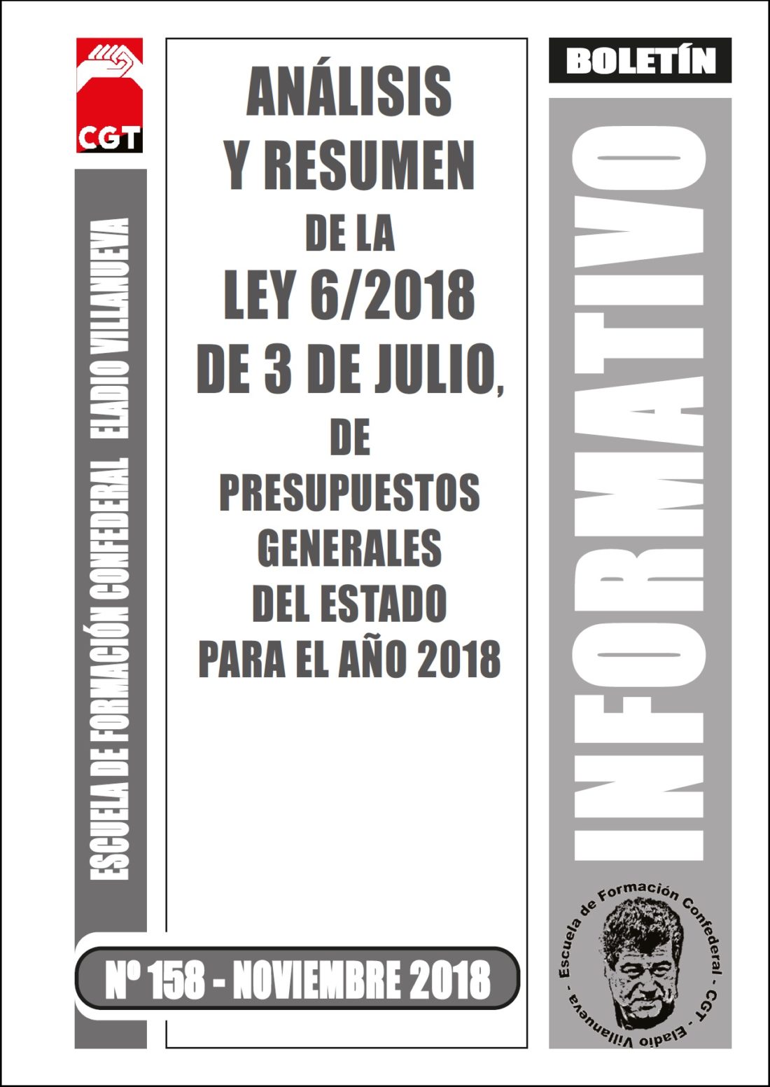 Boletín 158: Análisis y resumen de la Ley 6/2018 de 3 de julio, de Presupuestos Generales del Estado para el año 2018