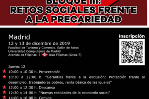 Curso de formación, Bloque III: Retos sociales frente a la precariedad