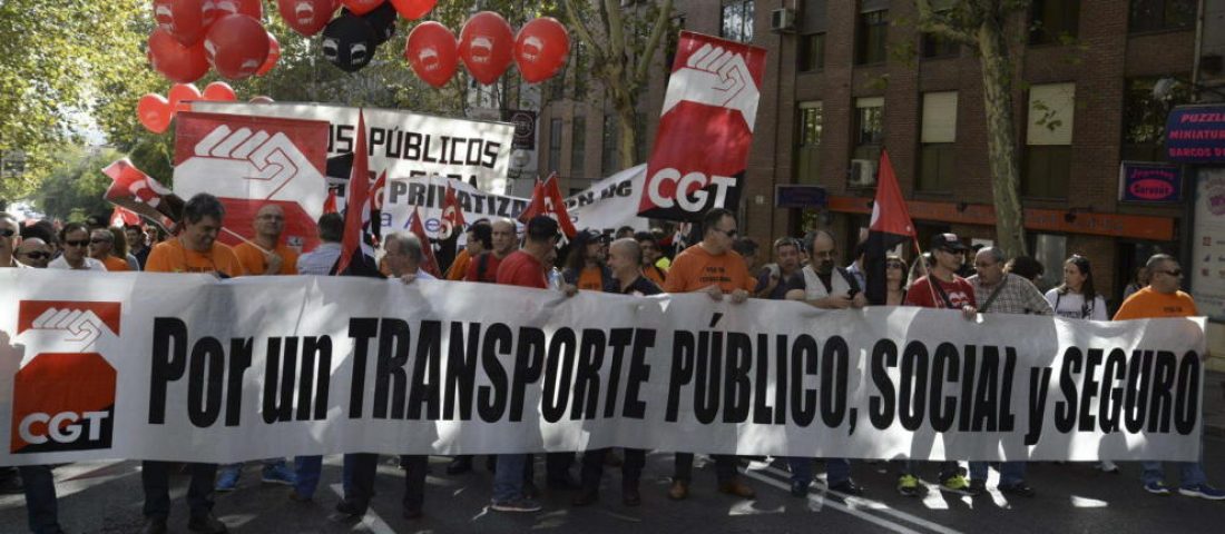 CGT Barcelona convoca una concentración en defensa del transporte público eficiente y gratuito