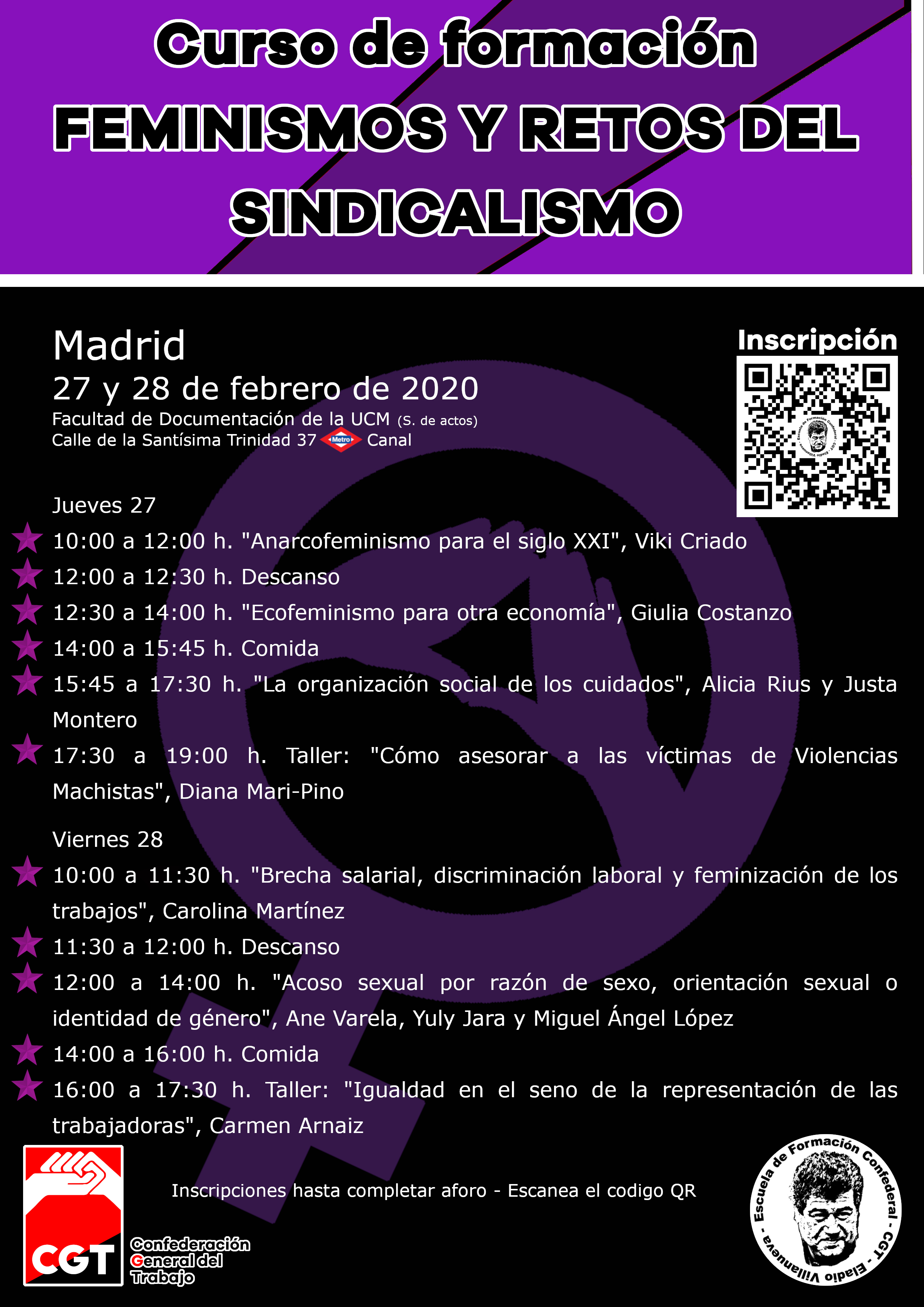 Curso de formación: Feminismo y retos del sindicalismo