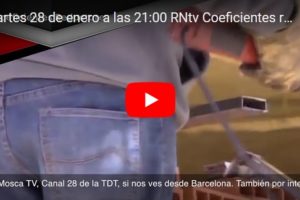 Martes 28 de enero a las 21:00 RNtv Coeficientes reductores