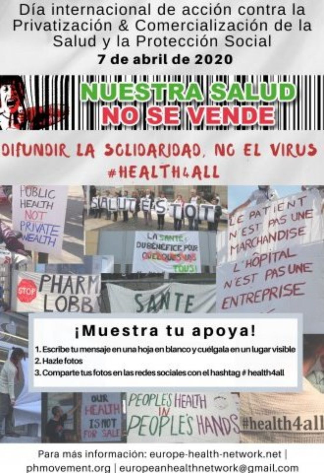 Invertir en salud para todos y todas «Difundir la solidaridad, no el virus»