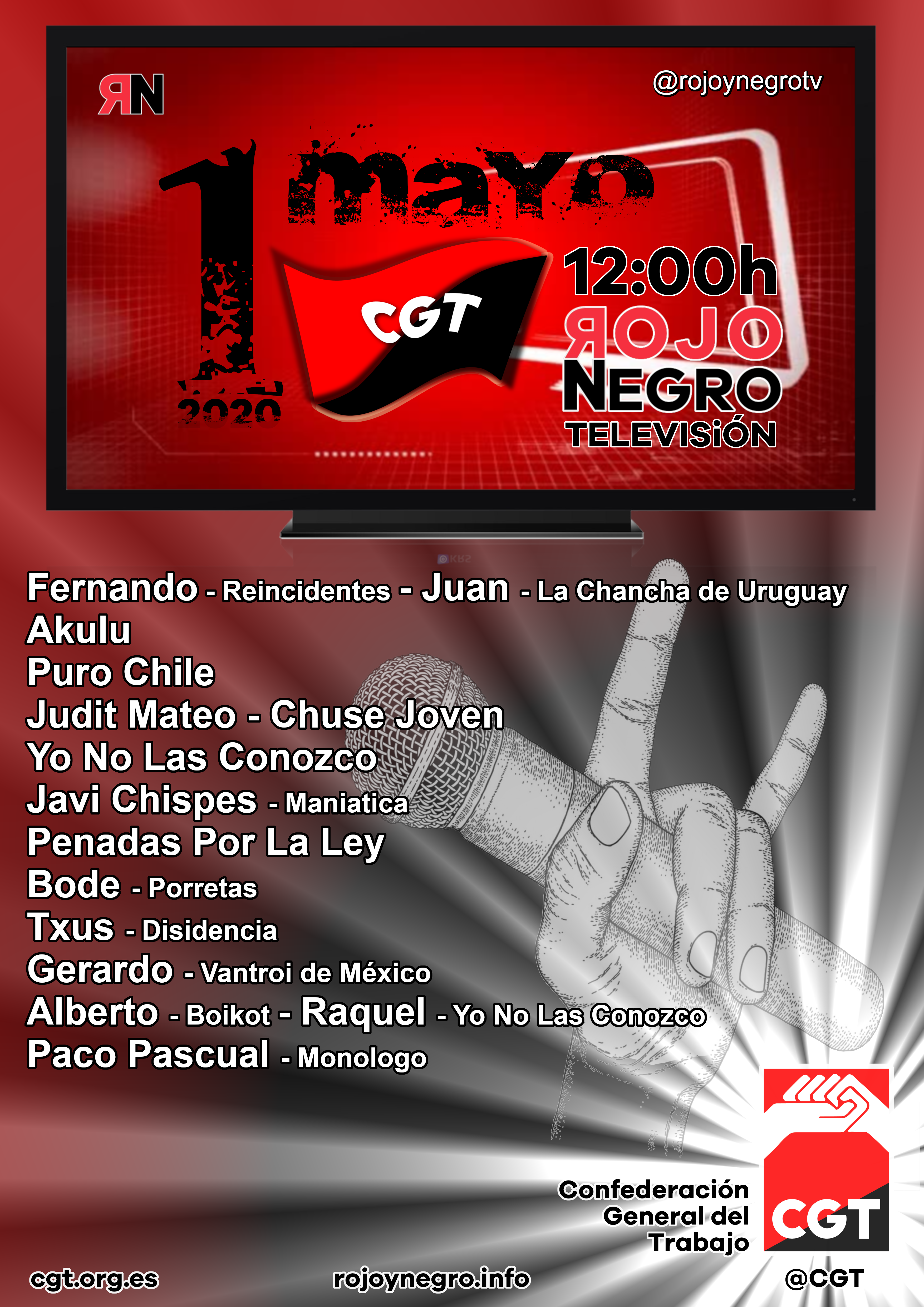 CGT celebra el 1º de Mayo en Rojo y Negro Tv