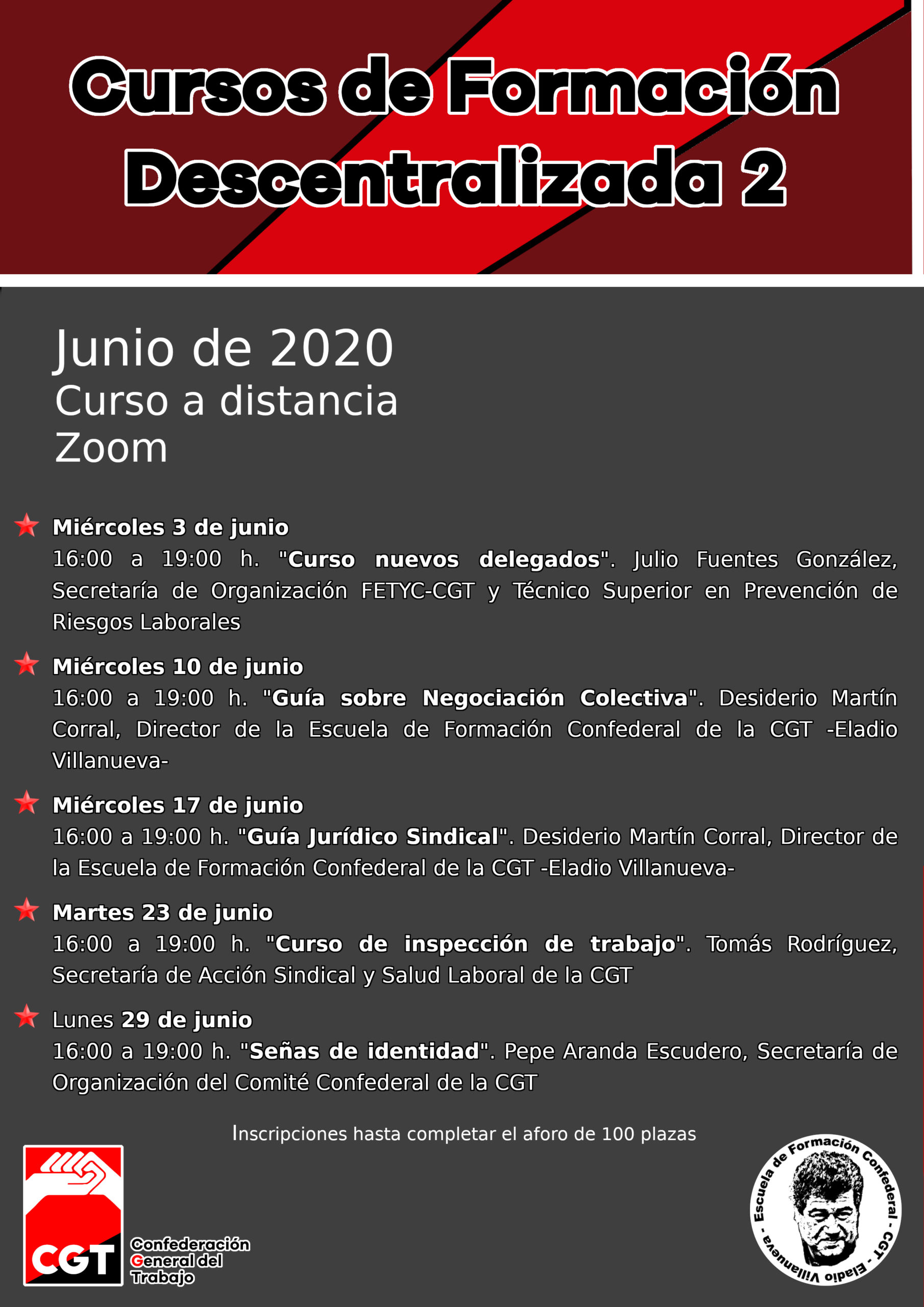 Cursos de Formación Descentralizada junio 2020