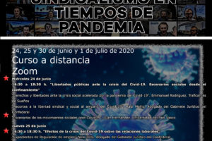 Jornadas formativas sobre sindicalismo en tiempos de pandemia