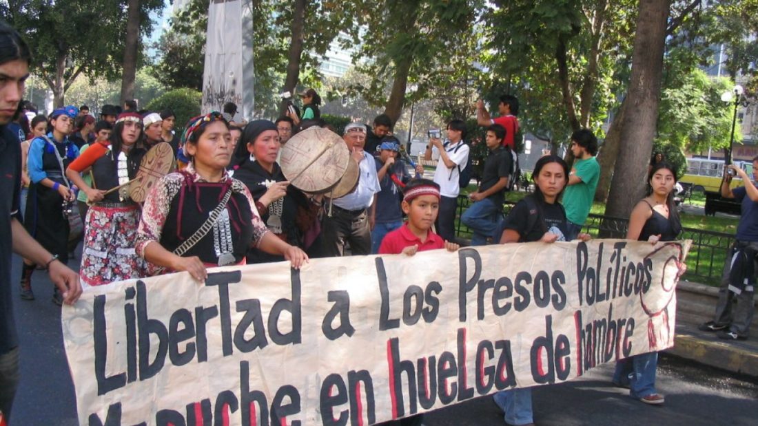 Por la libertad de los presos políticos mapuches en huelga de hambre en Chile