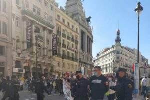 Represión contra los manifestantes que defienden la Sanidad Pública