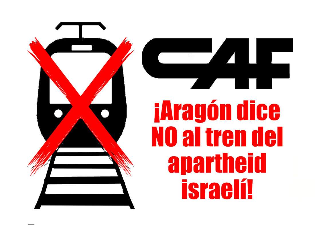 CGT se suma a la campaña del Foro Palestina Libre de Zaragoza exigiendo a CAF que rescinda el contrato del proyecto ilegal israelí del tren ligero de Jerusalén