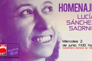 CGT València realiza un homenaje a Lucía Sánchez Saornil, cofundadora de Mujeres Libres