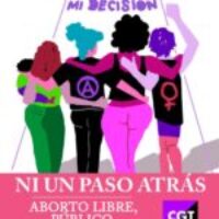 MANIFIESTO DE CGT A FAVOR DE LA LUCHA POR EL DERECHO AL ABORTO