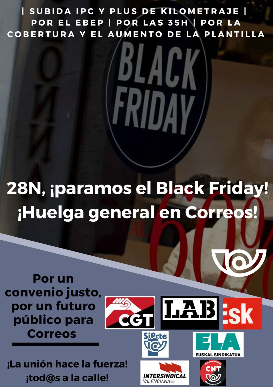 Habrá huelga general en Correos el 28 de noviembre: arrancan las movilizaciones coincidiendo con el Black Friday