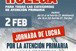 COMUNICADO: PAROS EN TODOS LOS CENTROS DE SALUD DE MADRID EL 2 FEBRERO DE 2023.