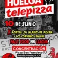 CGT Telepizza Aragón convoca jornada de huelga.