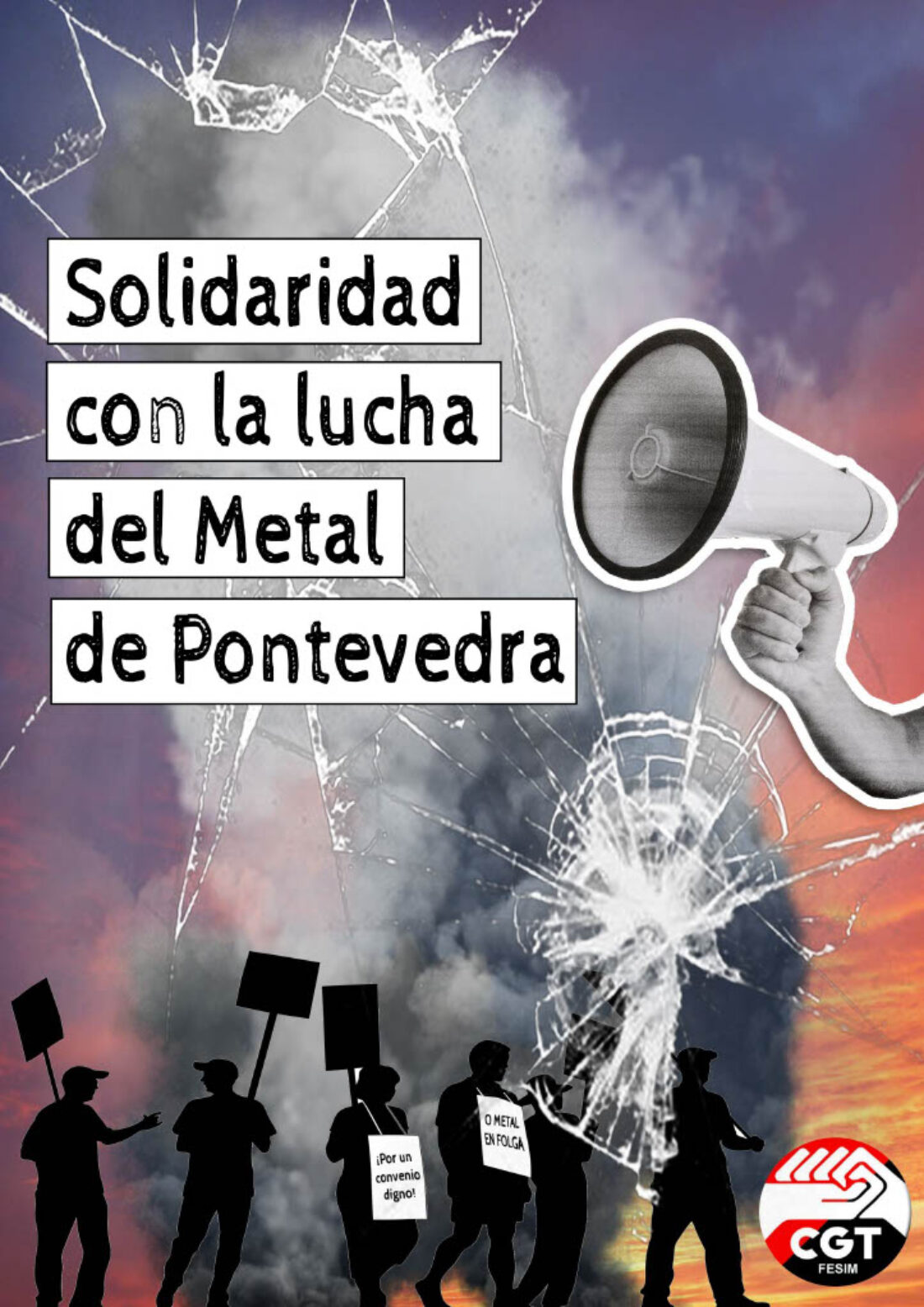 CGT se solidariza con la lucha del metal en Pontevedra