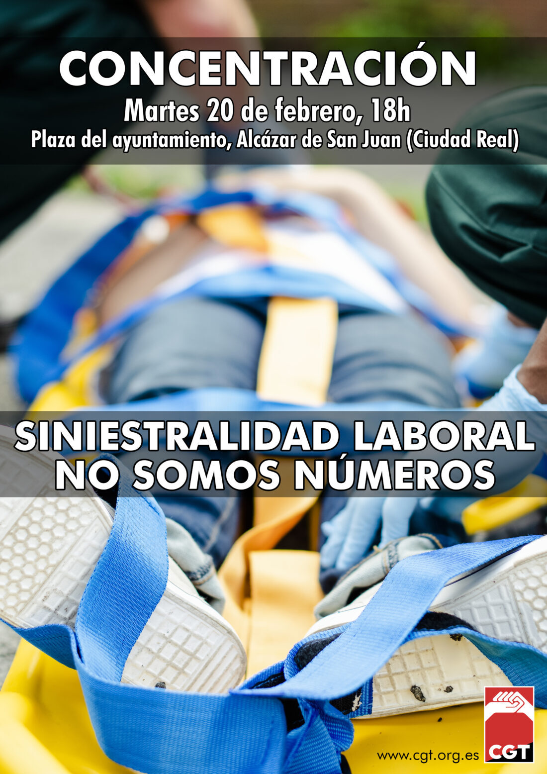 Concentración en Alcázar de San Juan contra la siniestrabilidad laboral