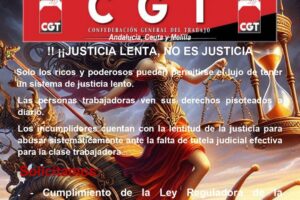 CGT protesta por la lentitud de la justicia