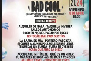 Bad cool. I Jornada con músicos y sindicalistas del sector musical