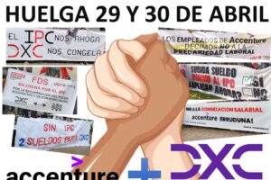 Más de 15.000 trabajadoras de los grupos DXC y Accenture llamadas a la Huelga el 29 y 30 de abril