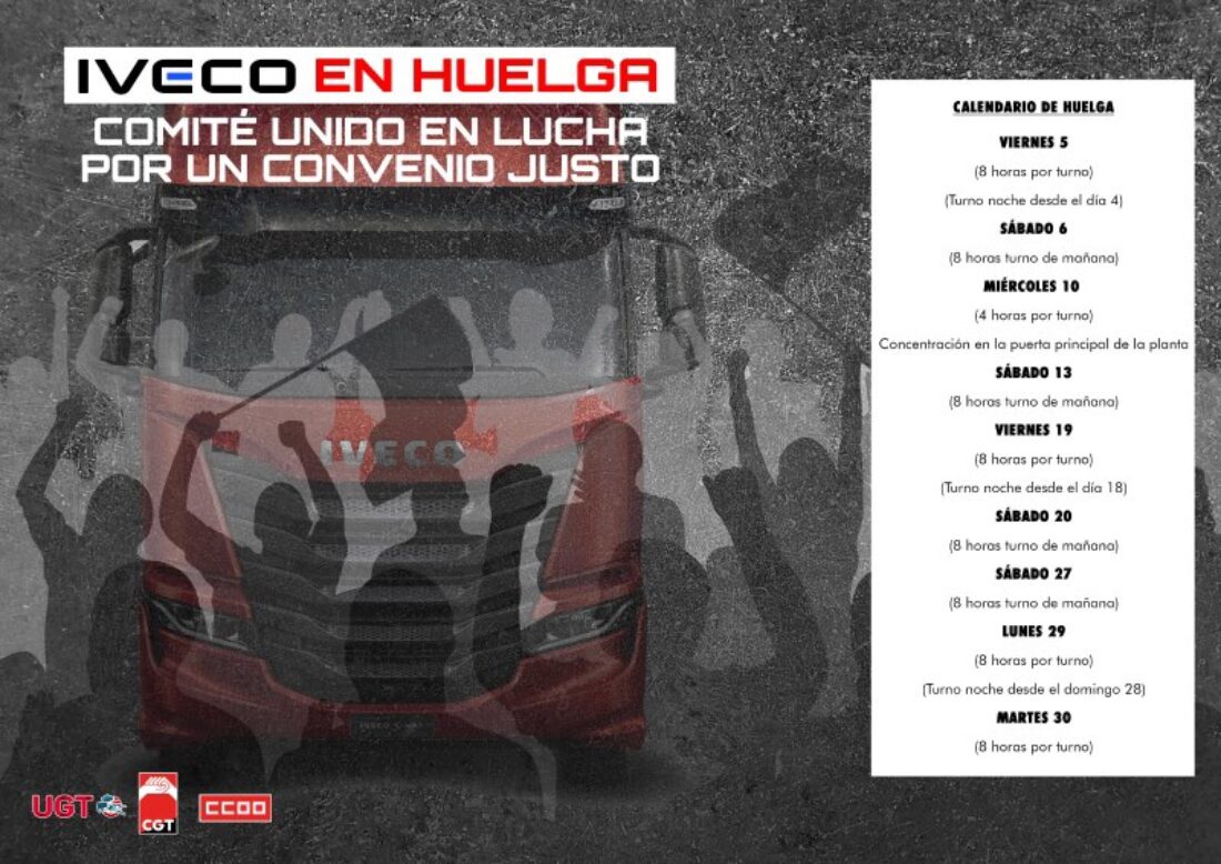 CGT convoca huelga en IVECO