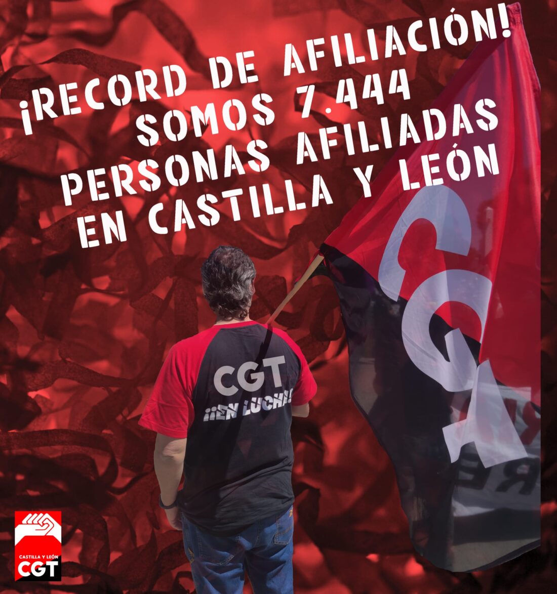 ¡Récord de afiliación! Somos 7.444 personas afiliadas en Castilla y León.