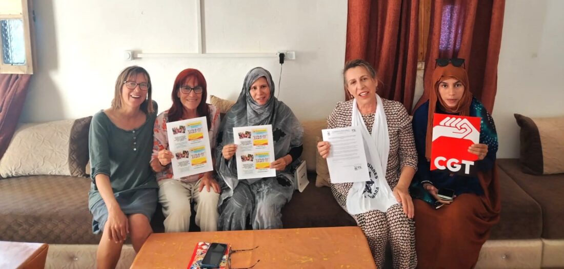 Delegación de mujeres de CGT al Sáhara: Solidaridad y hermandad frente al aislamiento y el olvido del gobierno del Estado español.