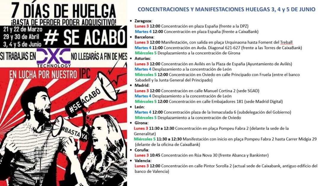 7.500 trabajadores en la multinacional DXC llamados a la huelga el 3, 4 y 5 de junio