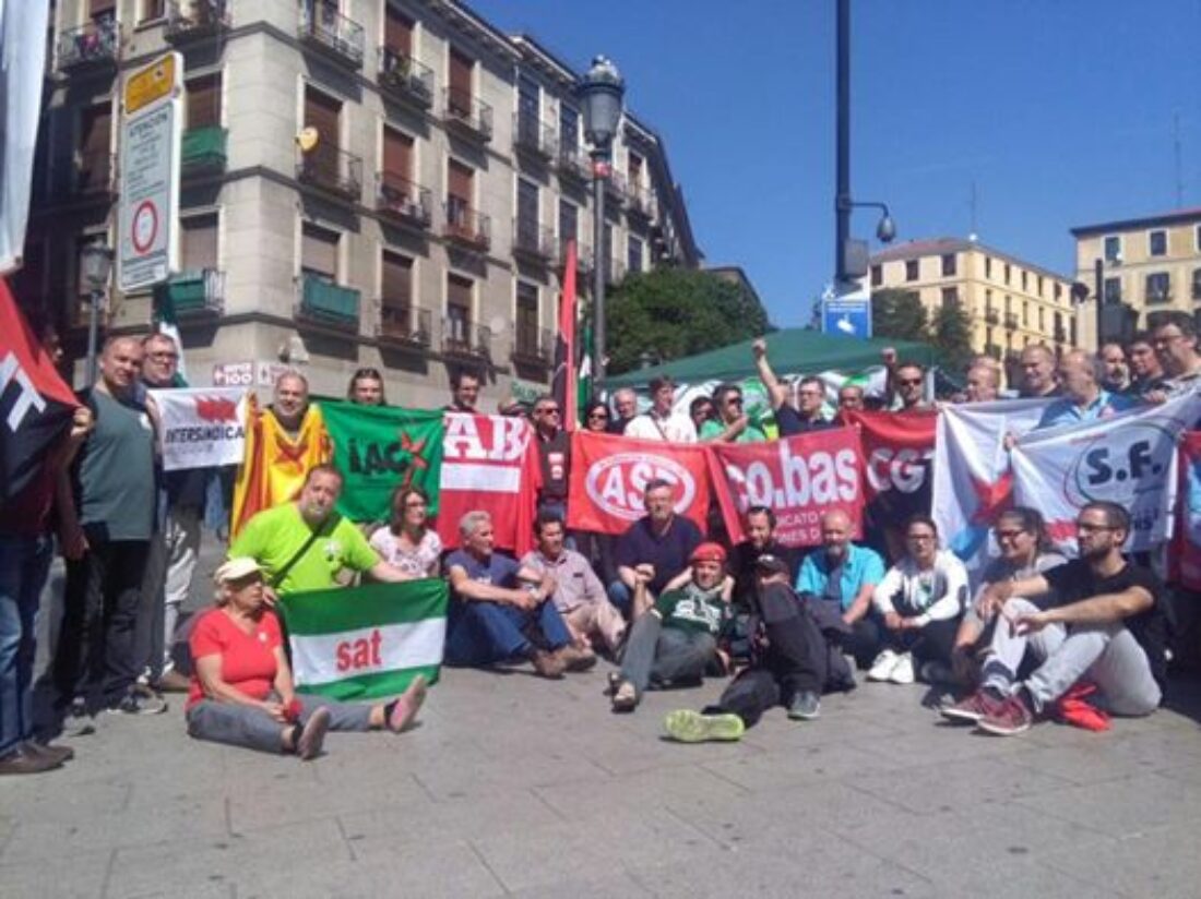 Sindicatos de clase y alternativos apoyan en Madrid al SAT y a Andrés Bódalo