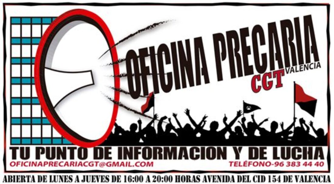 La Asamblea de Paradas de CGT Valencia pone en marcha la Oficina Precaria