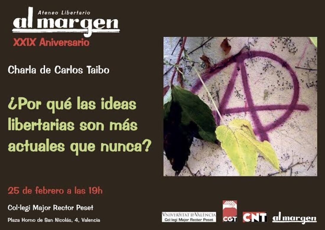 El Ateneo Libertario Al Margen celebra su XXIX aniversario con unas Jornadas Culturales