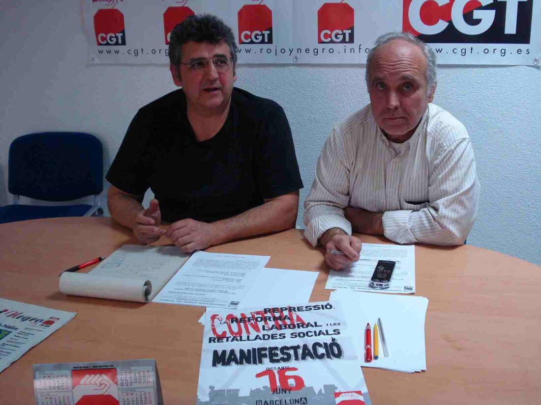 Rueda de prensa: CGT anuncia una Huelga General para otoño 2012