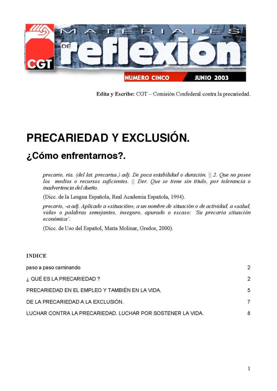 MR 05 Precariedad y Exclusión