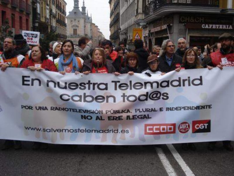 Manifestación en defensa de Telemadrid y contra el ERE en su primer aniversario - Imagen-5