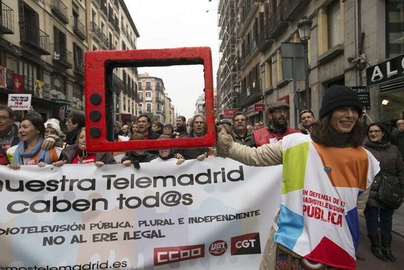 Manifestación en defensa de Telemadrid y contra el ERE en su primer aniversario - Imagen-9