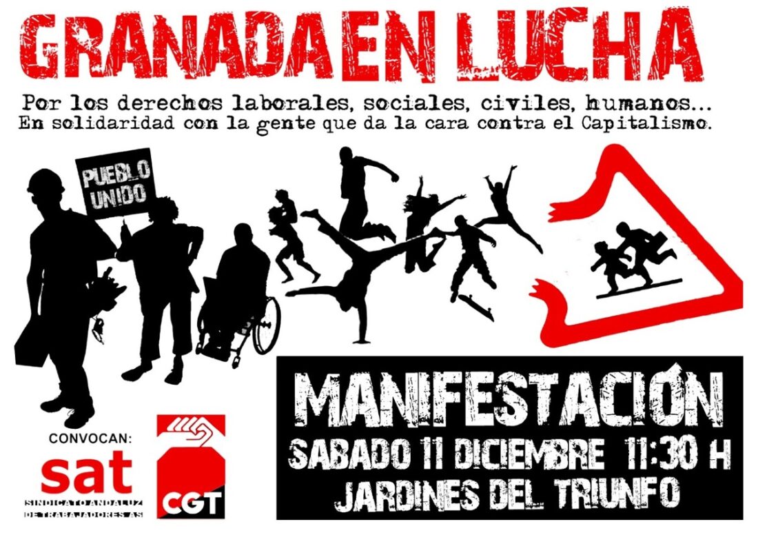 Granada, 11 de diciembre : Manifestación por los derechos laborales y sociales