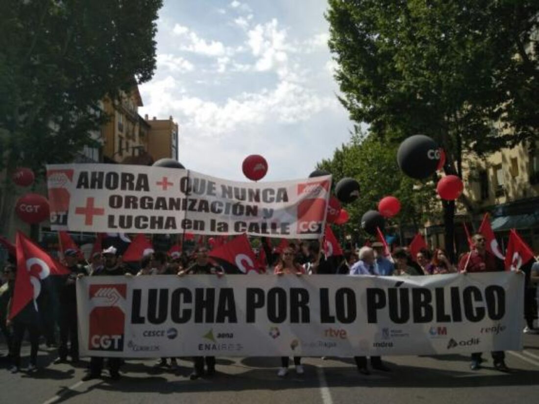 CGT recuerda en este 1º de Mayo que la organización y la lucha de la Clase Trabajadora son más necesarias que nunca