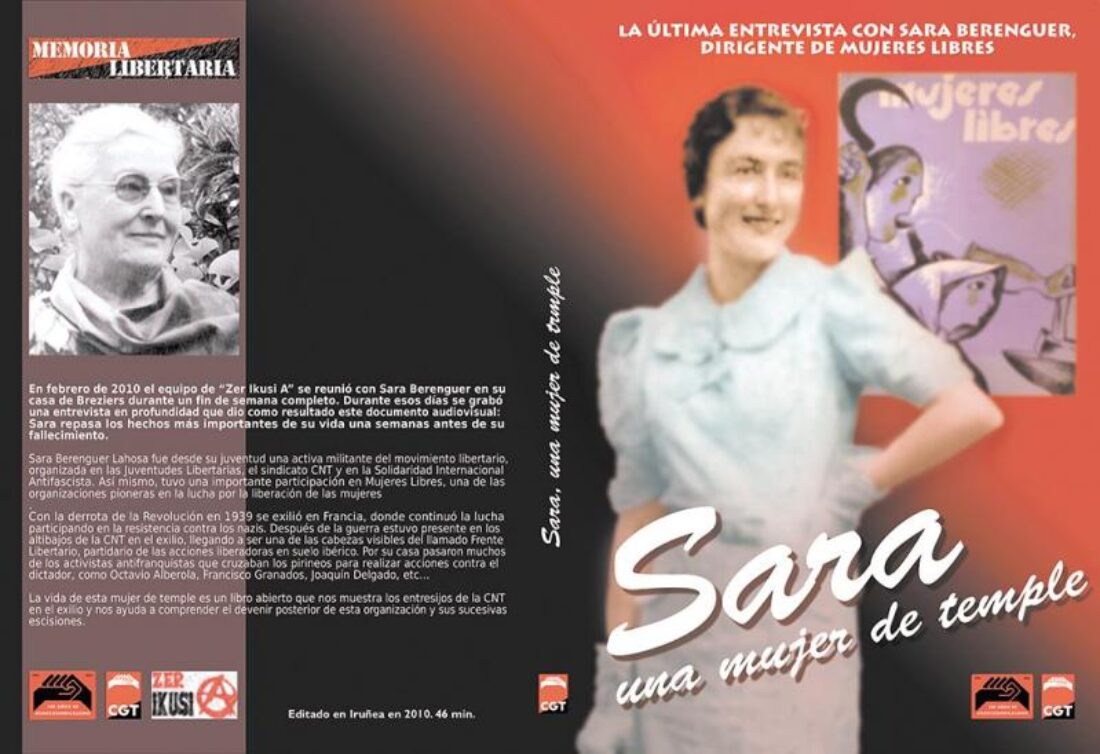 CGT edita un documental en DVD sobre Sara Berenguer