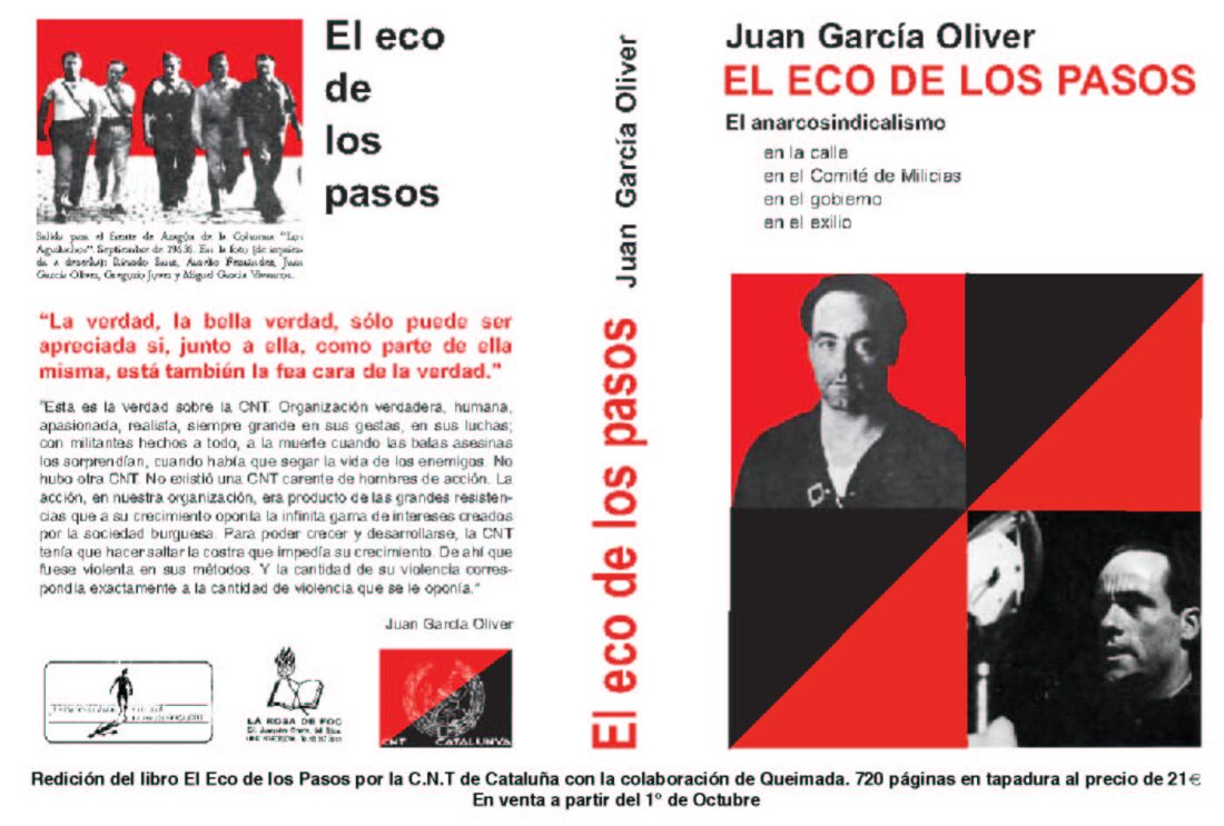 Reeditado «El eco de los pasos», de Juan García Oliver