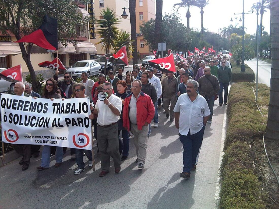 Los Barrios (Campo de Gibraltar) : 500 personas se manifiestan contra el paro y la crisis