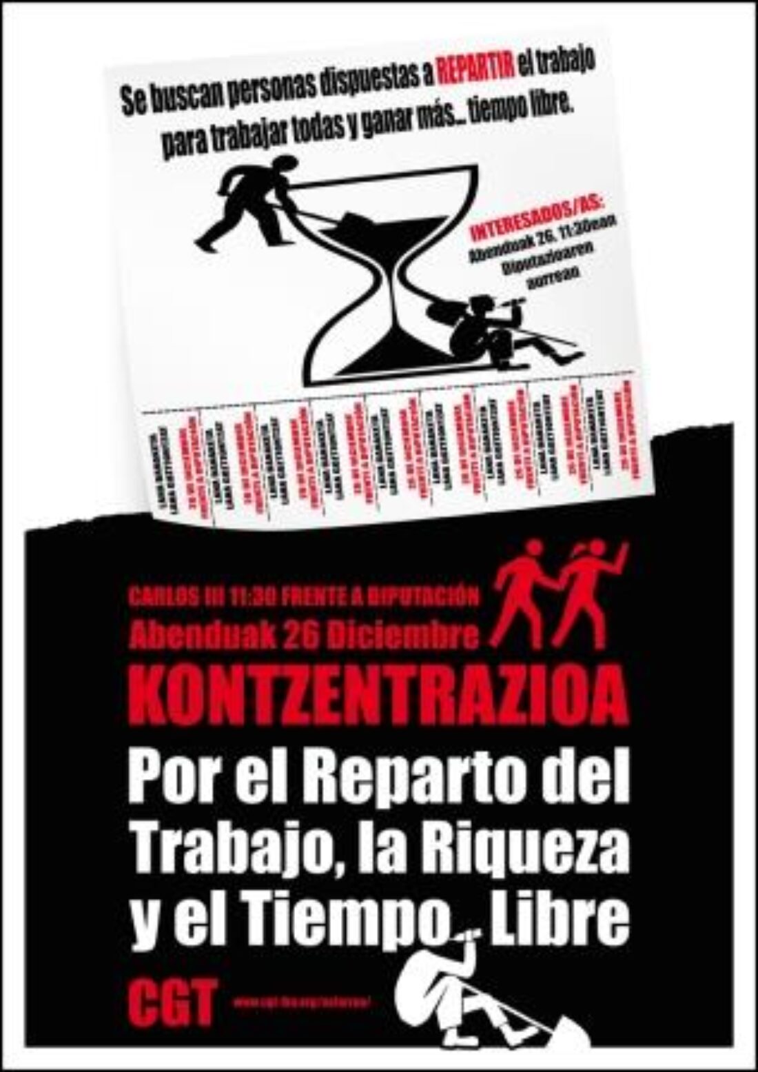 Campaña de CGT/LKN Nafarroa por el reparto de los trabajos