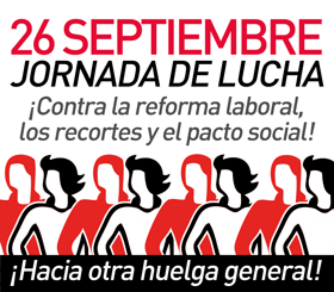 Manifiesto sindicalismo alternativo. Jornada Lucha 26S