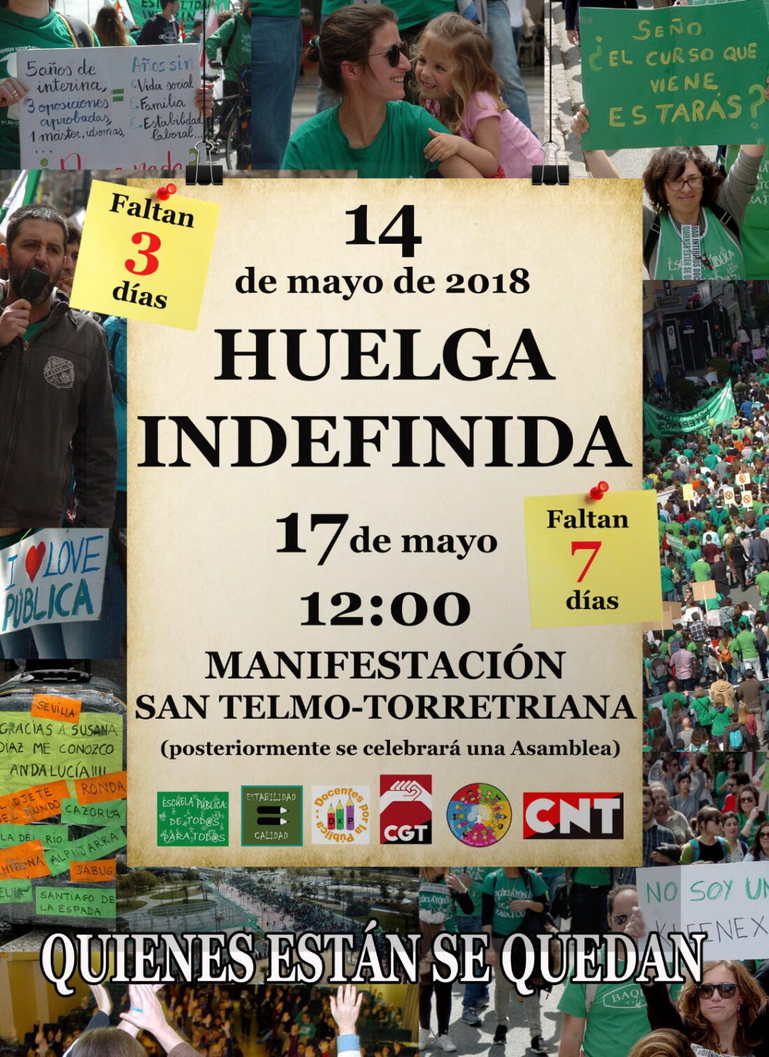 CGT presenta el preaviso de Huelga indefinida en la enseñanza pública no universitaria a partir del 14 de Mayo