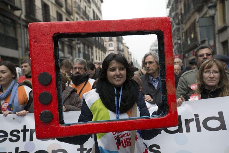 Manifestación en defensa de Telemadrid y contra el ERE en su primer aniversario - Imagen-10