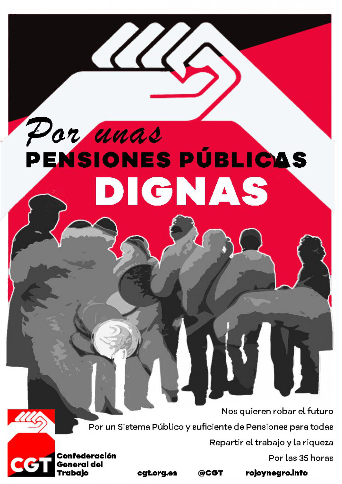 CGT apoya las movilizaciones de pensionistas del 11 de abril en Francia y llama a secundar las del Estado español