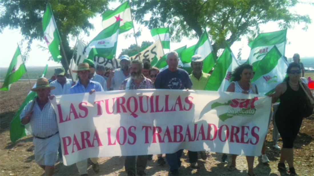 CGT muestra su “total apoyo” a los compañeros del SAT desalojados de Las Turquillas