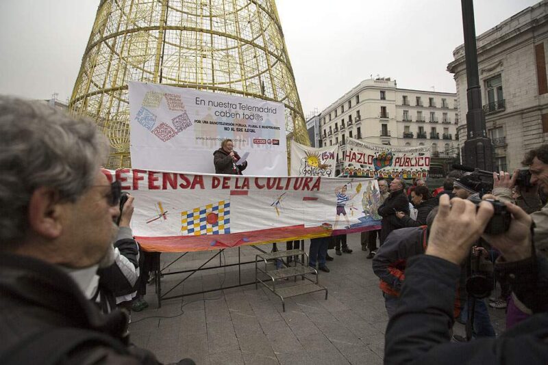 Manifestación en defensa de Telemadrid y contra el ERE en su primer aniversario - Imagen-17