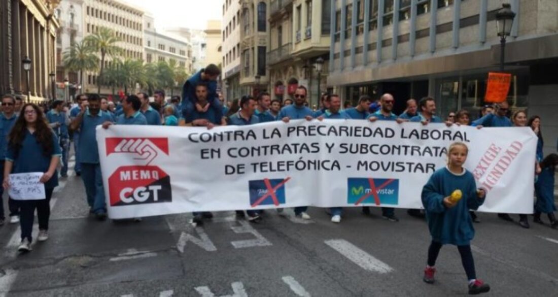 La CGT sigue respaldando la lucha de los trabajadores y trabajadoras de Movistar