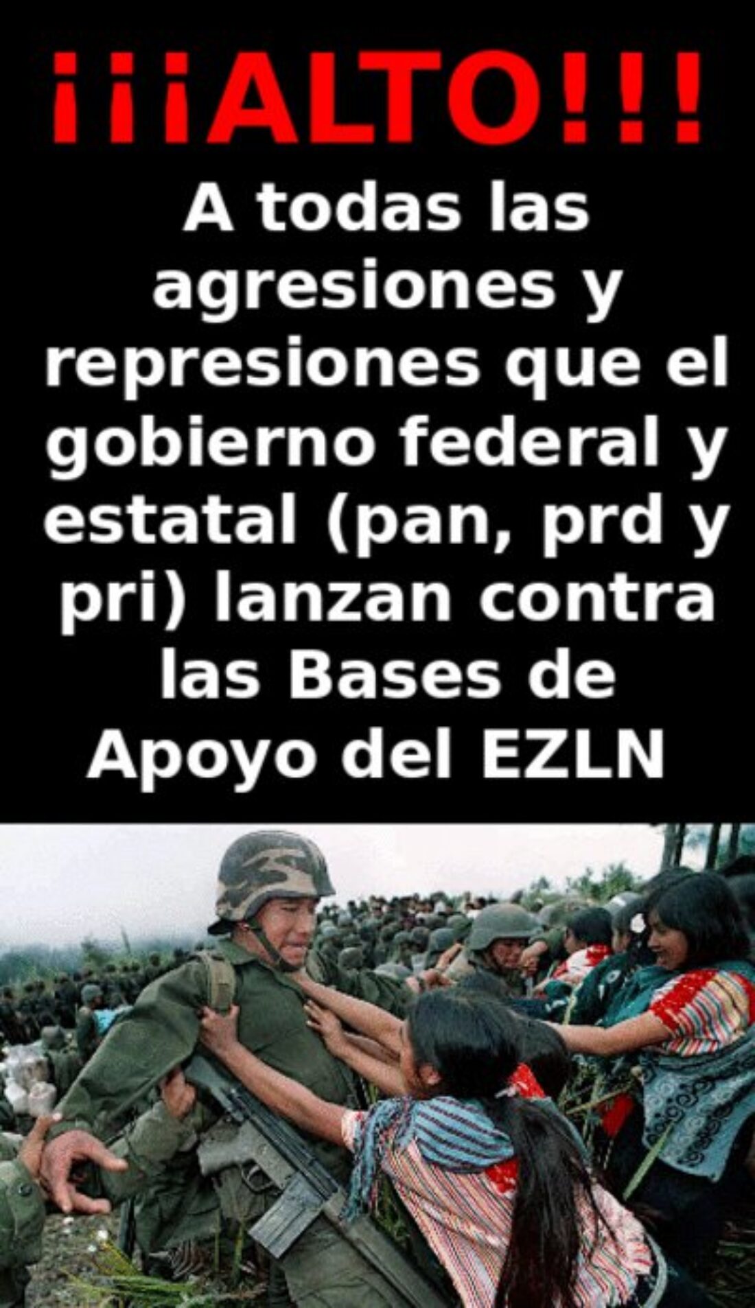 CGT se indigna ante las torturas y amenazas a Bases de apoyo Zapatistas (BAZ)