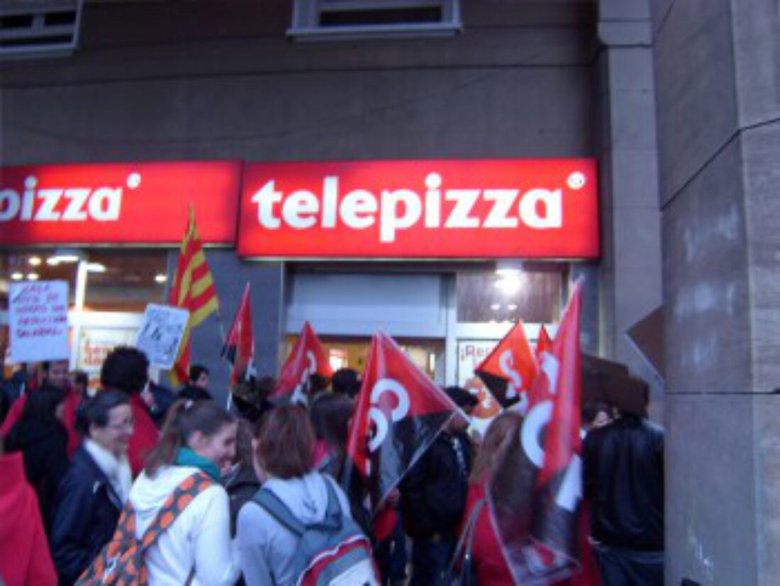 Telepizza empieza con los despidos. Concentración el 13-O en Zaragoza