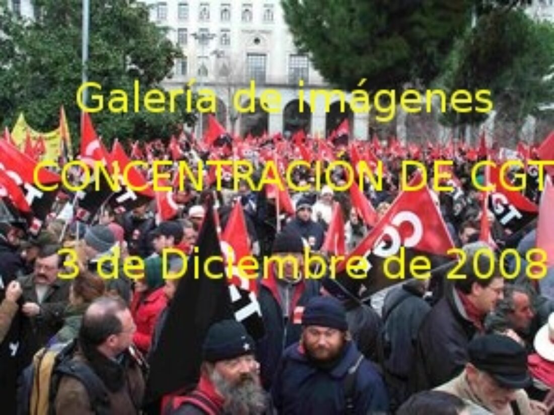 Galería de fotos, audios y videos de la concentración de CGT del 3 de Diciembre ante el Ministerio de Trabajo