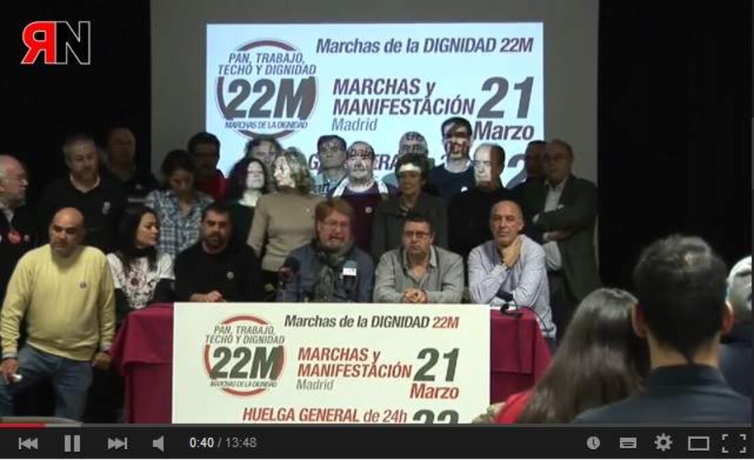 Vídeos: Rueda de prensa Marchas de la Dignidad